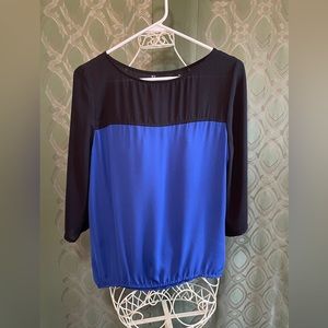 New York & Co Color Block Banded Blouse